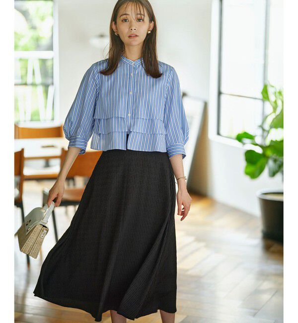 組曲「ステッチストライプドビー フレアスカート」|スカート|