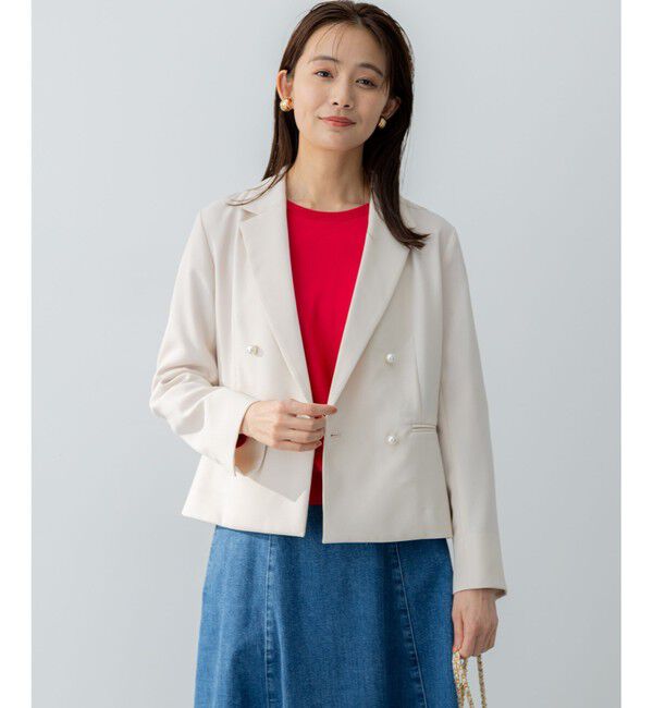 組曲「オシャクロス ジャケット」|テーラードジャケット|アイボリー系