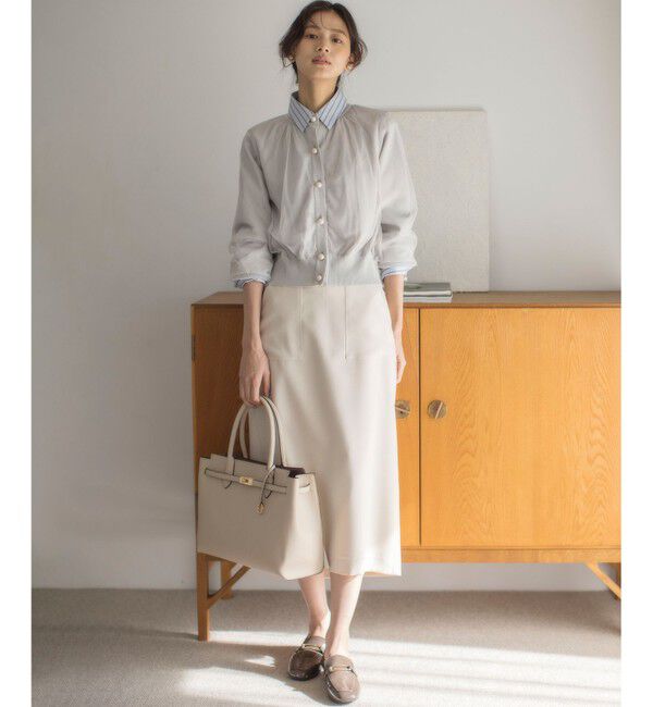 組曲「【WEB限定】オシャクロスタイト スカート」|スカート|アイボリー系