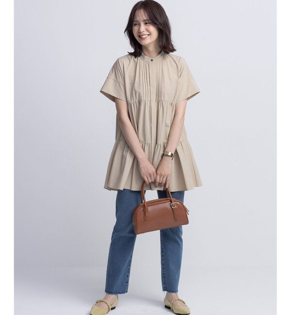 組曲「スーパーライトストレッチティアード ブラウス」|シャツ・ブラウス|