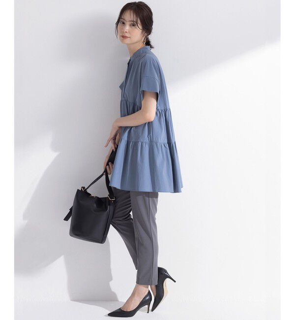 組曲「スーパーライトストレッチティアード ブラウス」|シャツ・ブラウス|