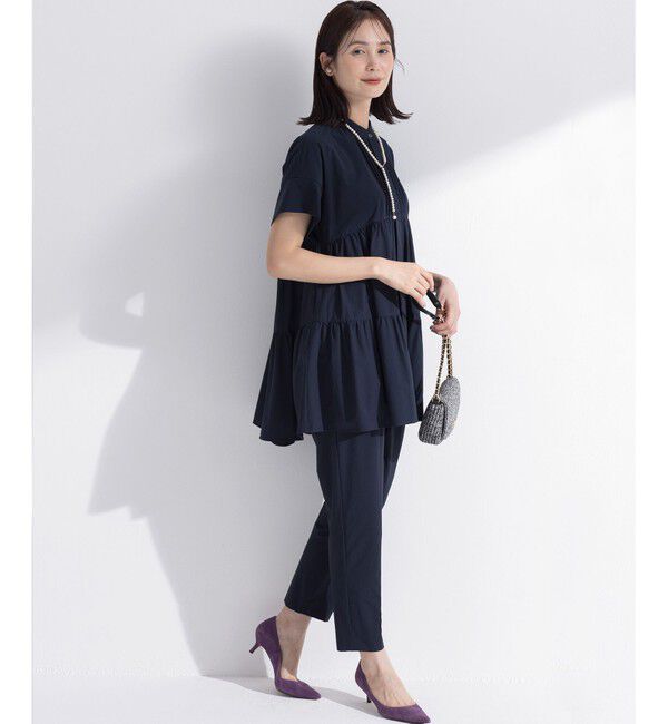 組曲「スーパーライトストレッチティアード ブラウス」|シャツ・ブラウス|