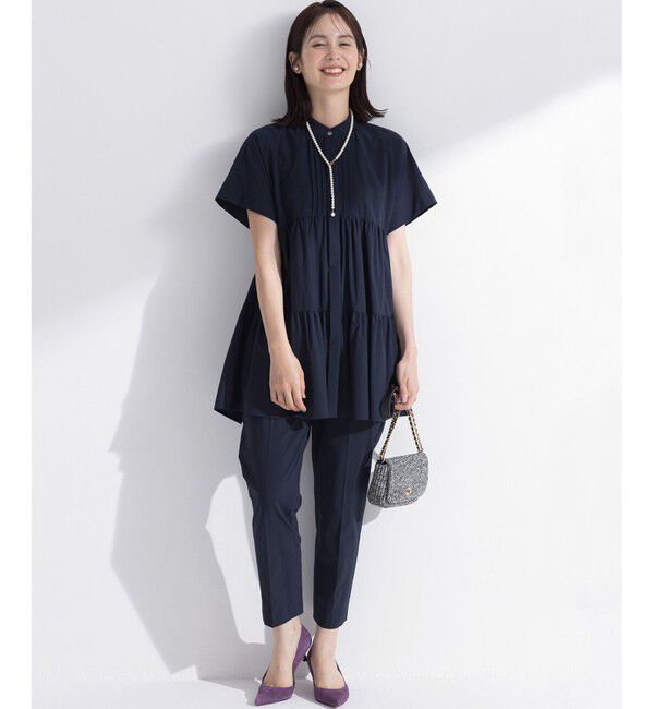 組曲「スーパーライトストレッチティアード ブラウス」|シャツ・ブラウス|