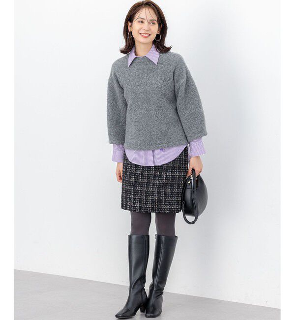 組曲「ハーフスリーブミルド ニットプルオーバー」|ニット・セーター|