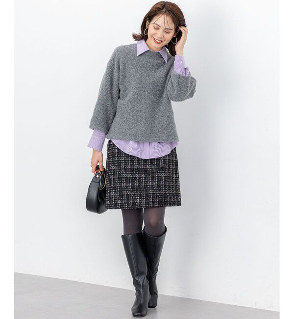 組曲「ハーフスリーブミルド ニットプルオーバー」|ニット・セーター|