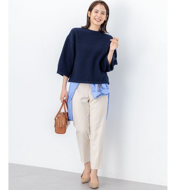 組曲「ハーフスリーブミルド ニットプルオーバー」|ニット・セーター|