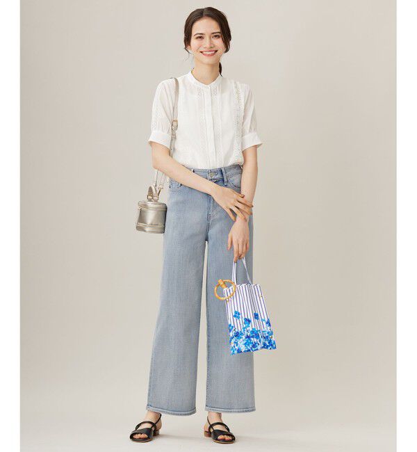 自由区「【洗える】ウスカルデニム ワイドパンツ」|デニム|