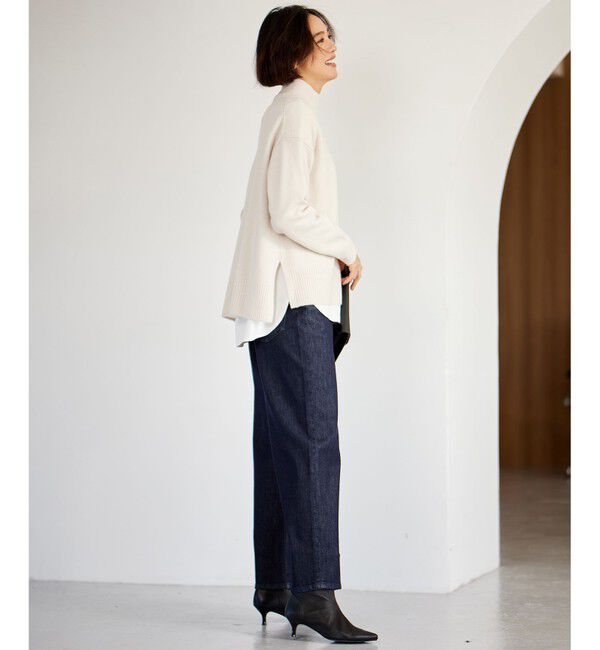 自由区「【洗える】ウスカルデニム ワイドパンツ」|デニム|