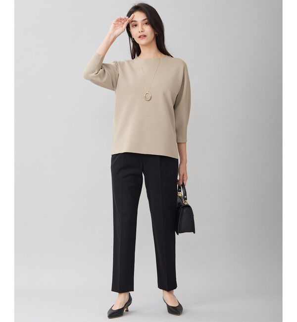 自由区「【WEB限定カラーあり・洗える】ドライコットンハイゲージプルオーバー ニット」|ニット・セーター|