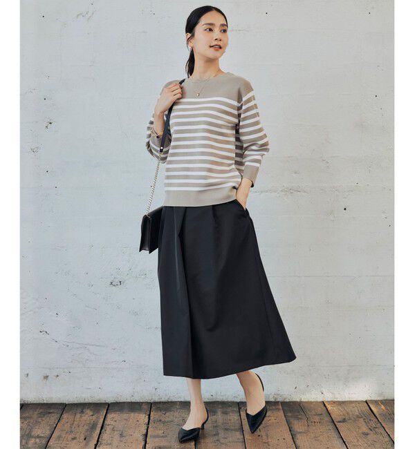 自由区「【WEB限定カラーあり・洗える】ドライコットンハイゲージプルオーバー ニット」|ニット・セーター|