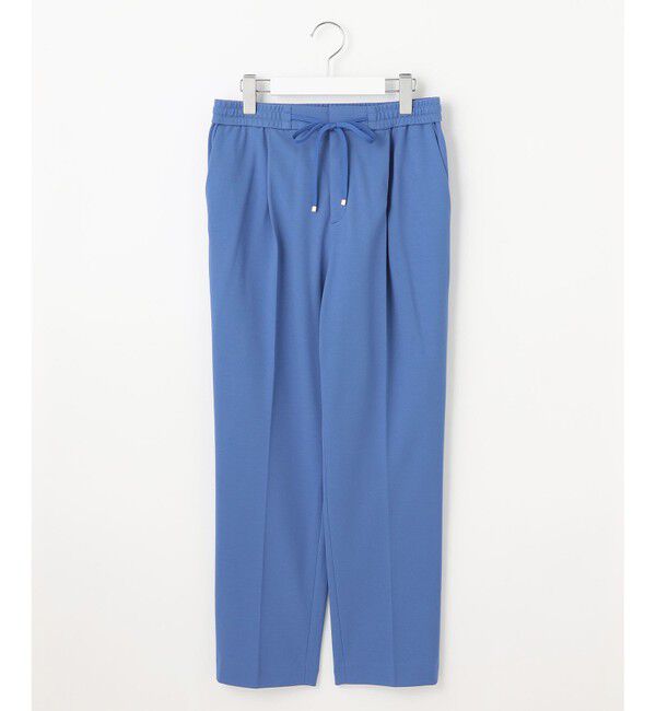 自由区「【新色追加・人気のため再入荷・ウエストゴム】ライトフィールジャージータックテーパード パンツ」|その他|ブルー