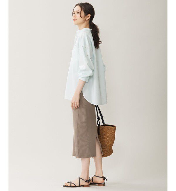 自由区「【洗える】リブストレッチタイト スカート」|スカート|