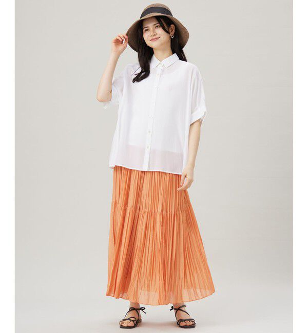 自由区「【カタログ掲載・定番人気・新色追加】リヨセルポプリン ブラウス」|シャツ・ブラウス|