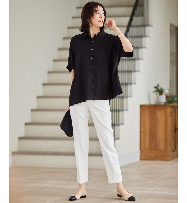 自由区「【カタログ掲載・定番人気・新色追加】リヨセルポプリン ブラウス」|シャツ・ブラウス|