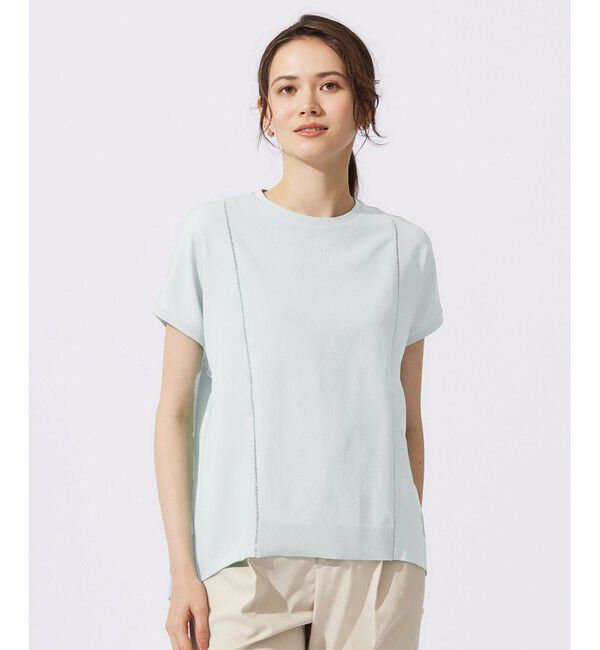 自由区「【洗える】ハイブリットレーヨンアムンゼン ブラウス」|シャツ・ブラウス|アクア