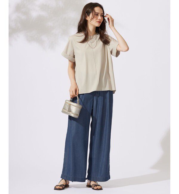 自由区「【カタログ掲載・セットアップ対応・接触冷感・UVケア・洗える】ファンクショナルクロス ブラウス」|シャツ・ブラウス|