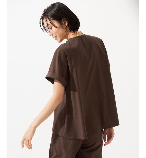 自由区「【カタログ掲載・セットアップ対応・接触冷感・UVケア・洗える】ファンクショナルクロス ブラウス」|シャツ・ブラウス|