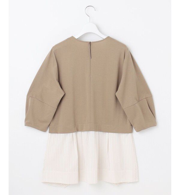 自由区「【洗える】カラミストライプコンビジャージ トップス」|Tシャツ・カットソー|