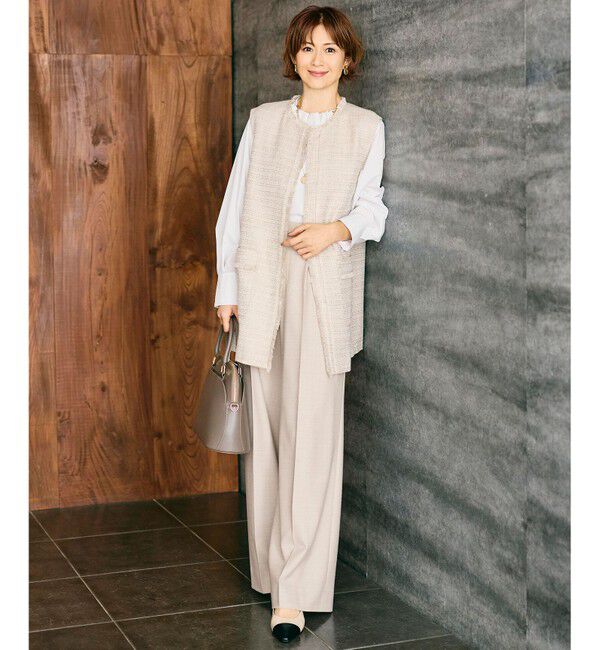 自由区「【カタログ掲載・セットアップ対応】ライトミックスツイード ジレ」|ベスト・ジレ|