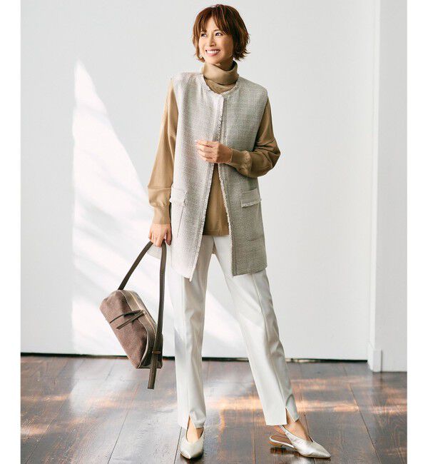 自由区「【カタログ掲載・セットアップ対応】ライトミックスツイード ジレ」|ベスト・ジレ|