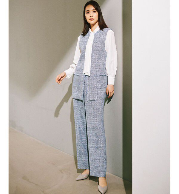 自由区「【カタログ掲載・セットアップ対応】ライトミックスツイード ジレ」|ベスト・ジレ|