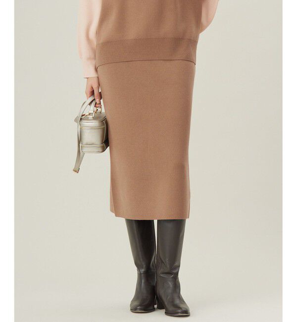 自由区「【カタログ掲載・セットアップ対応・洗える】スムージーニット スカート」|スカート|モカ