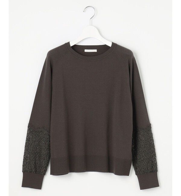 自由区「【洗える】レースコンビ ニット」|ニット・セーター|