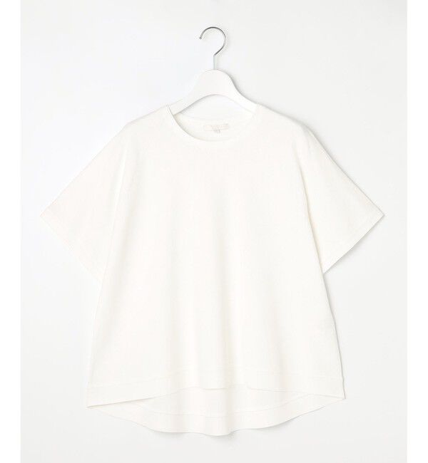 自由区「【接触冷感・UVカット・洗える】クレープストレッチAライン ニット」|ニット・セーター|