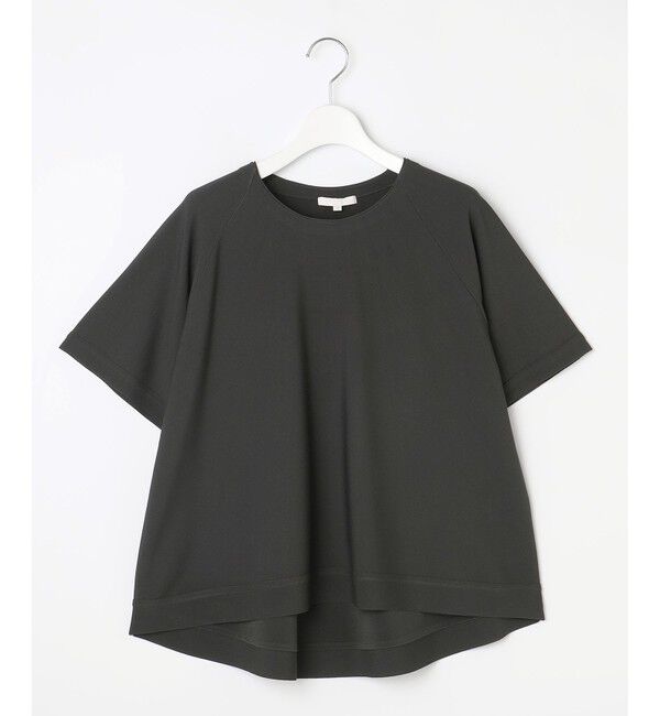 自由区「【接触冷感・UVカット・洗える】クレープストレッチAライン ニット」|ニット・セーター|