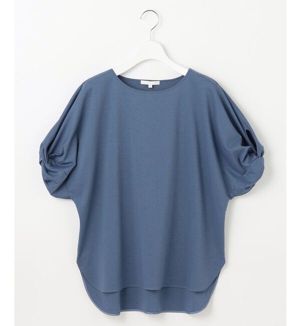 自由区「【接触冷感・UVカット・吸水速乾・抗菌防臭・洗える】ハイツイストポンチスリーブディティール カットソー」|Tシャツ・カットソー|