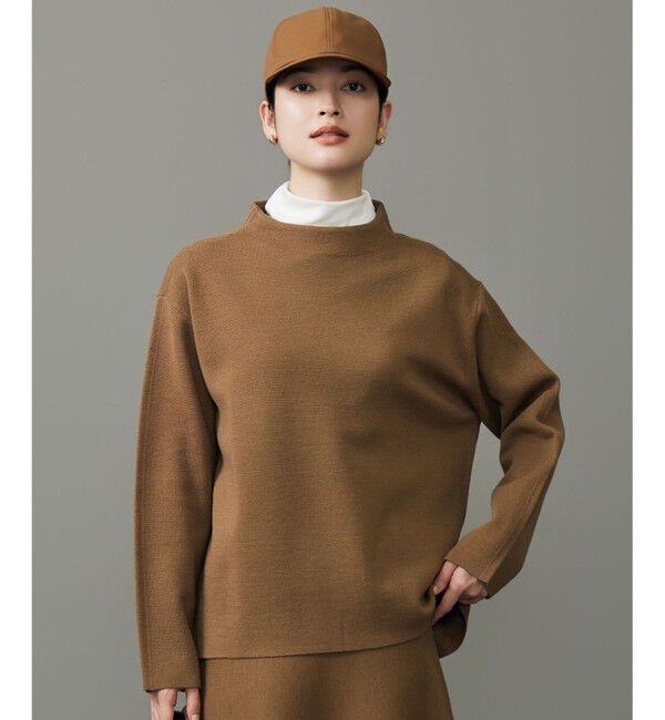 自由区「【セットアップ対応】ウールミラノボトルネック ニット」|ニット・セーター|モカ