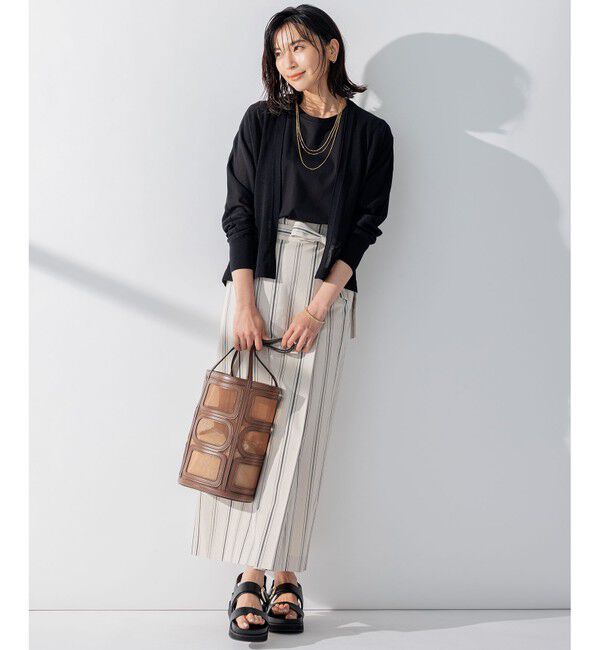 23区「【洗える】ALBINIジャージー Aライン Tシャツ」|Tシャツ・カットソー|