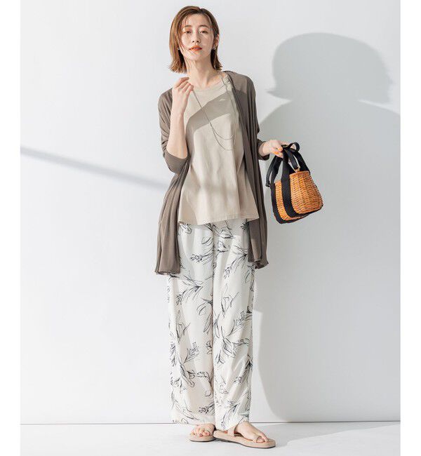 23区「【洗える】ALBINIジャージー Aライン Tシャツ」|Tシャツ・カットソー|