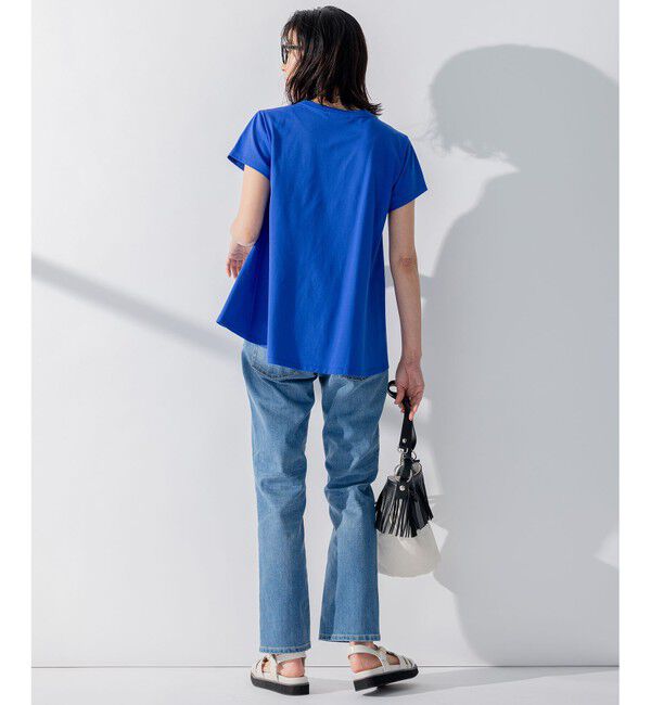 23区「【洗える】ALBINIジャージー Aライン Tシャツ」|Tシャツ・カットソー|