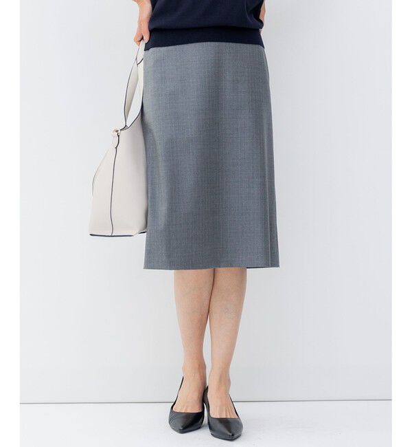 23区「ファインネスウール タイト スカート」|スカート|ｸﾞﾚｰ系ｽ