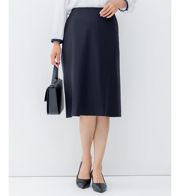 23区「ファインネスウール タイト スカート」|スカート|ﾈｲﾋﾞｰ系