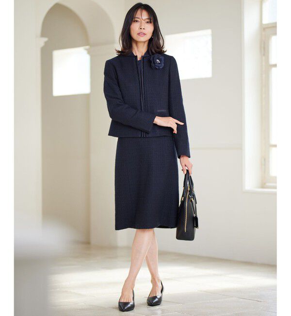 23区「【セットアップ対応】シャインツイードストレッチ スカート」|スカート|