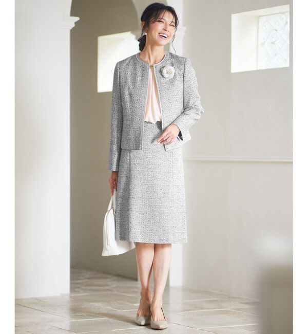 23区「【セットアップ対応】シャインツイードストレッチ スカート」|スカート|