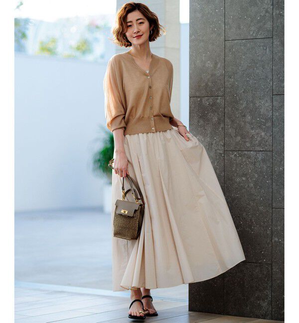 23区「【洗える】ナイロンコットンタフタ フレアスカート」|スカート|