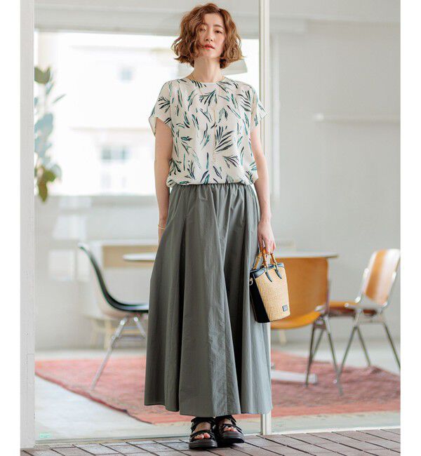 23区「【洗える】ナイロンコットンタフタ フレアスカート」|スカート|