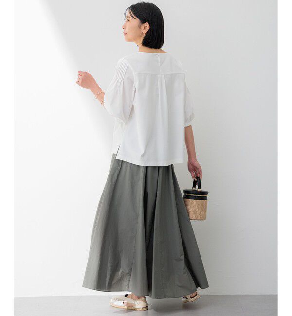 23区「【洗える】ナイロンコットンタフタ フレアスカート」|スカート|