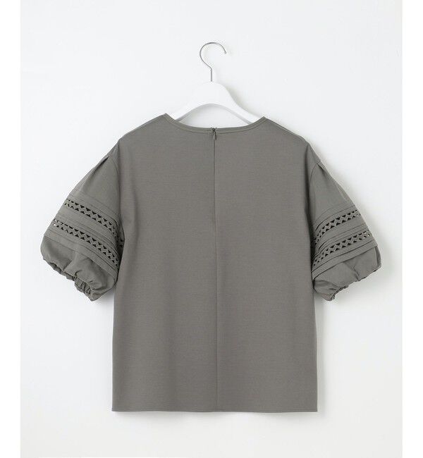 23区「【洗える】アイレットジャージー パフスリーブ カットソー」|Tシャツ・カットソー|