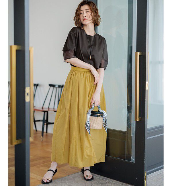 23区「【洗える】ナイロンコットンポプリン スカート」|スカート|