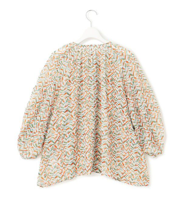 23区「【洗える】シアーヘリンボーンプリント ブラウス」|シャツ・ブラウス|