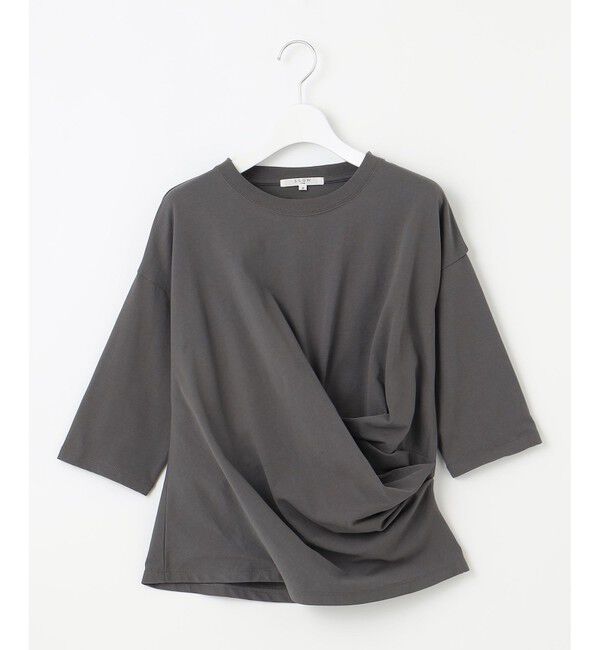 23区「【SLOW/一部店舗限定】MVSコットン カシュクール 5分丈 Tシャツ」|Tシャツ・カットソー|