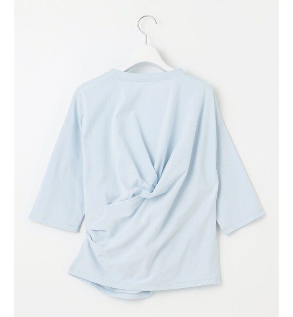 23区「【SLOW/一部店舗限定】MVSコットン カシュクール 5分丈 Tシャツ」|Tシャツ・カットソー|