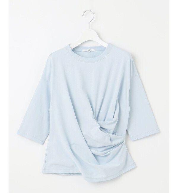 23区「【SLOW/一部店舗限定】MVSコットン カシュクール 5分丈 Tシャツ」|Tシャツ・カットソー|