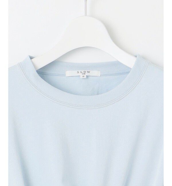 23区「【SLOW/一部店舗限定】MVSコットン カシュクール 5分丈 Tシャツ」|Tシャツ・カットソー|