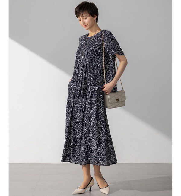 23区「【接触冷感/吸水速乾】ペインティングプリント ブラウス」|シャツ・ブラウス|