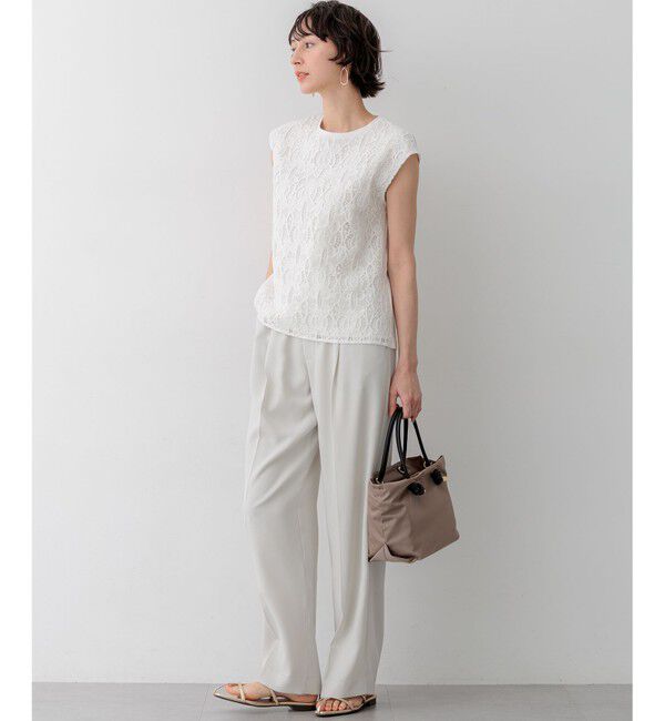 23区「【接触冷感/UVカット/吸水速乾】ストレッチジョーゼット ワイド パンツ」|その他|